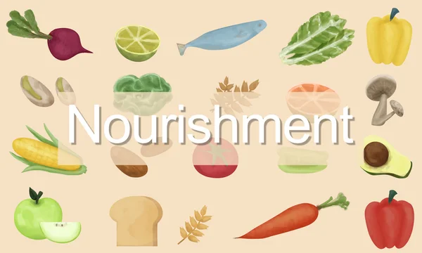 Template with Nourishment concept — Stock Photo, Image