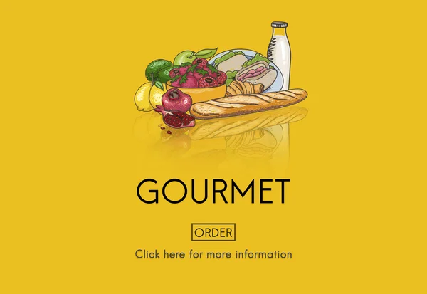 Modelo com conceito gourmet — Fotografia de Stock