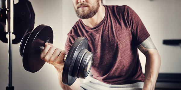 Attractive man in Gym — Stock Photo, Image