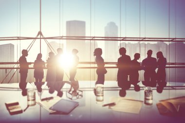 İş grubunun siluetleri