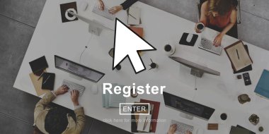 Ofiste çalışan iş adamları