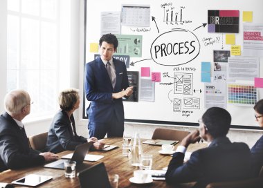 Ofiste çalışan iş ekibi.