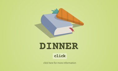 akşam yemeği konsepti ile şablonu