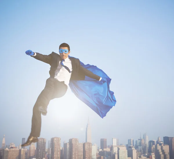 Businessman in Superhero costumes — Stock fotografie