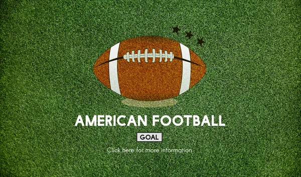 American Football Ikone mit Text — Stockfoto