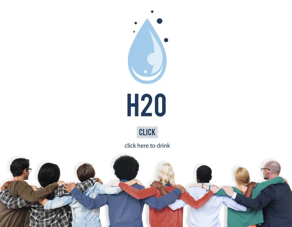 Wieloetniczny osób i koncepcji H2o — Zdjęcie stockowe