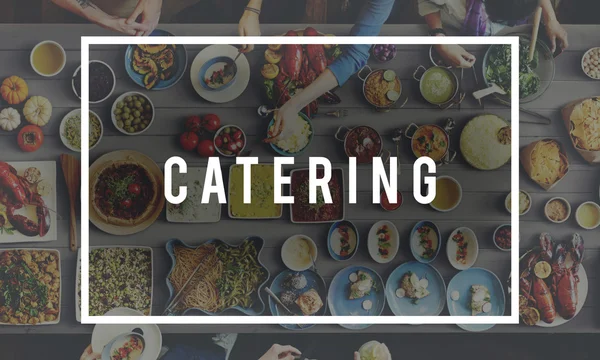 Yemek ve Catering kavramı içeren tablo — Stok fotoğraf