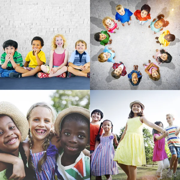 Adorable smiling children — Stock Photo, Image