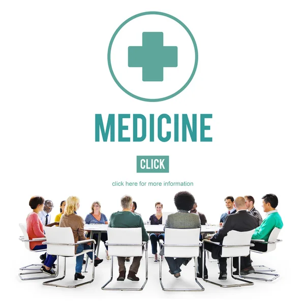 Grupo de Empresarios y Concepto de Medicina — Foto de Stock