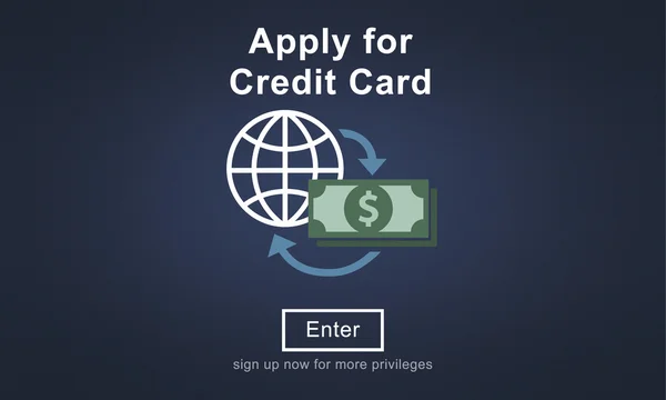 Kreditkartenkonzept beantragen — Stockfoto