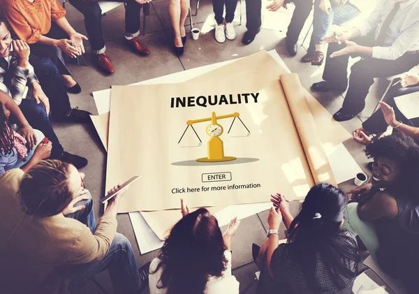 Emberek egyenlőtlenség poszter — Stock Fotó