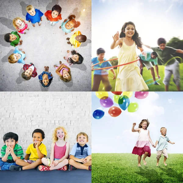 Adorable smiling children — Stock Photo, Image