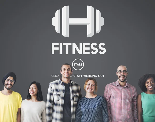 Diversity Menschen mit Fitness — Stockfoto