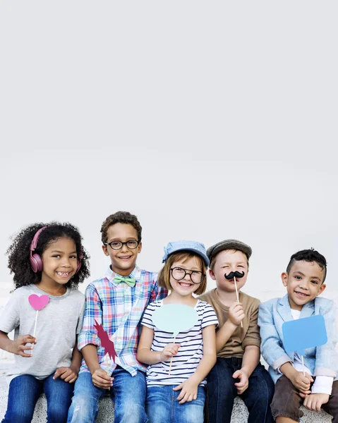 Kinderen op fotostudio — Stockfoto