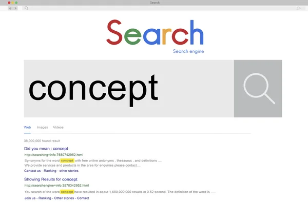 Search Concept on Website Page — Stock Photo, Image