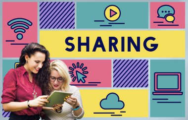 Arkadaşlar dijital tablet ile arama