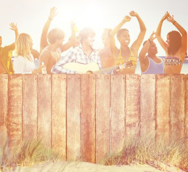 insanlar zevk plaj partisi