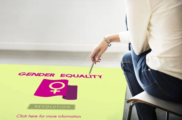 Αφίσα με έννοιας ισότητας των φύλων — Φωτογραφία Αρχείου