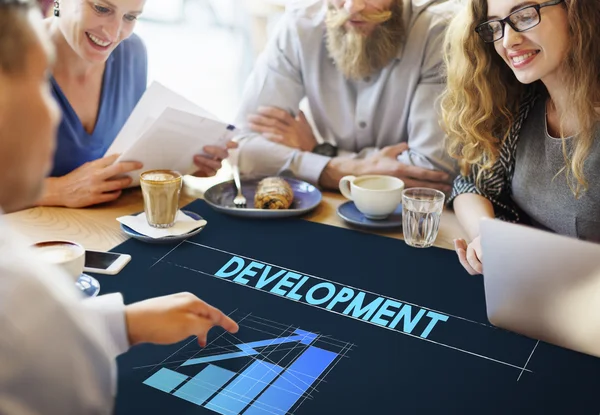 People discussing about Development — Stock Photo, Image