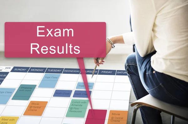Affisch med Exam resultat koncept — Stockfoto