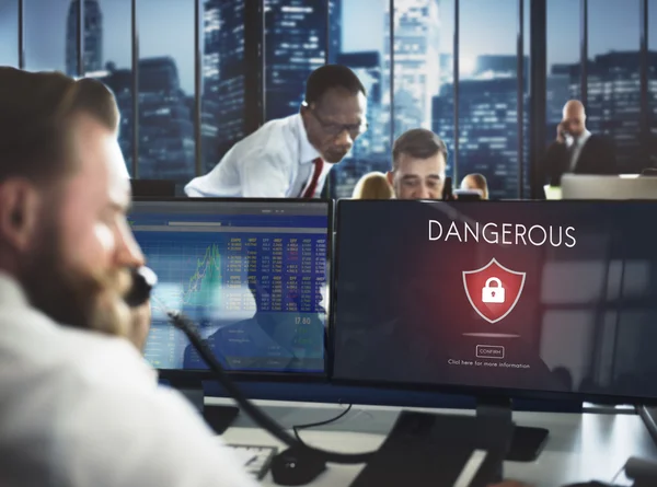 Business people working and dangerous — Stock Photo, Image