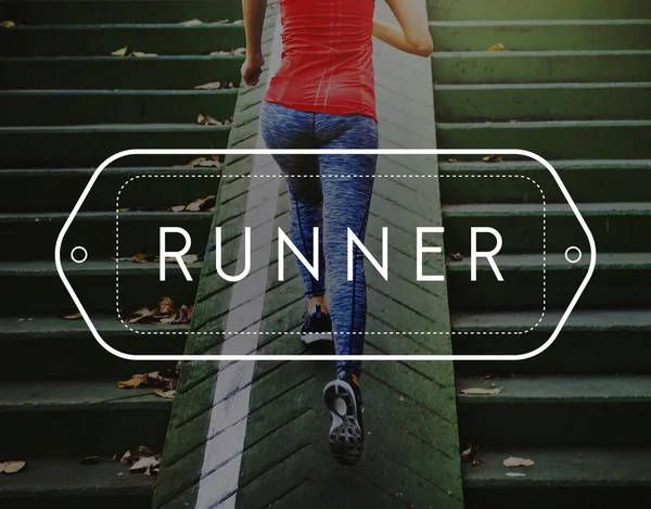 Running sportive girl — Stock Photo, Image