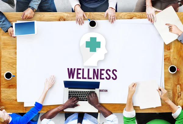 Group of business people working at table — Stock Photo, Image