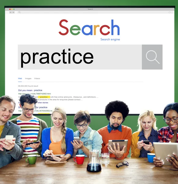 Diversity People Using Global Search — Stock Photo, Image