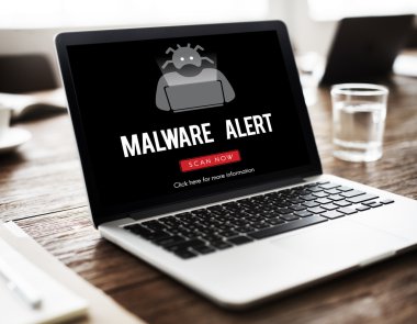 ekran metin ile: Malware uyarı