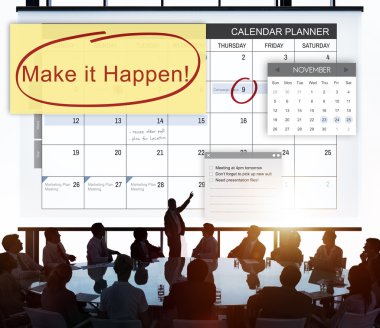 Şirket toplantısında iş adamları