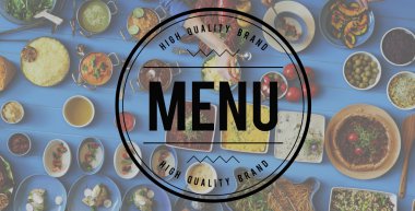 Gıda ve menü kavramı içeren tablo