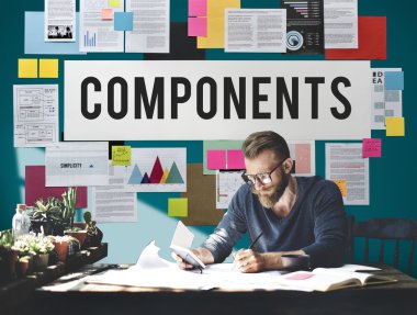 Yakışıklı adam belgeleriyle çalışma