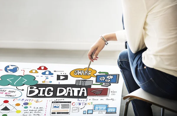 Cartaz com conceito de Big Data — Fotografia de Stock