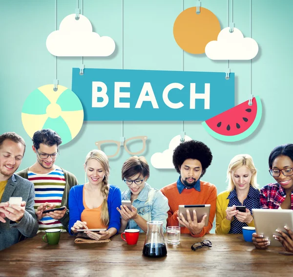 Persone e Beach Concept — Foto Stock