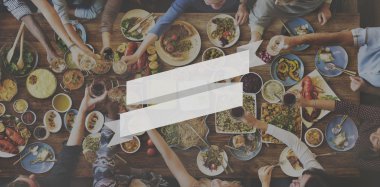 insanlar ve gıda markası ile