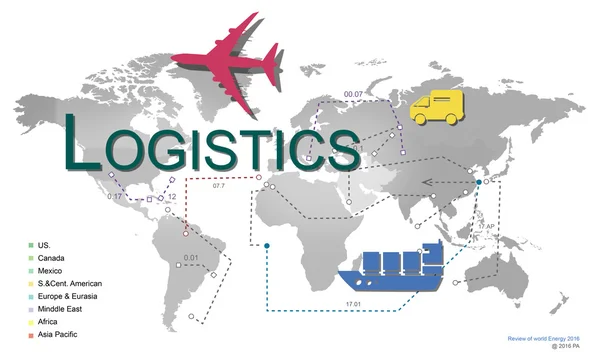 Πρότυπο με την έννοια των logistics — Φωτογραφία Αρχείου