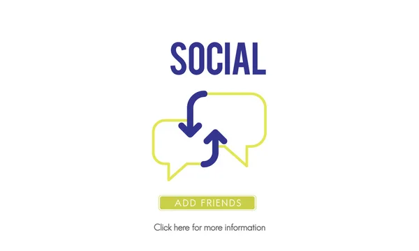 Plantilla con concepto social — Foto de Stock