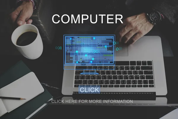 Man using Laptop — Stock Photo, Image