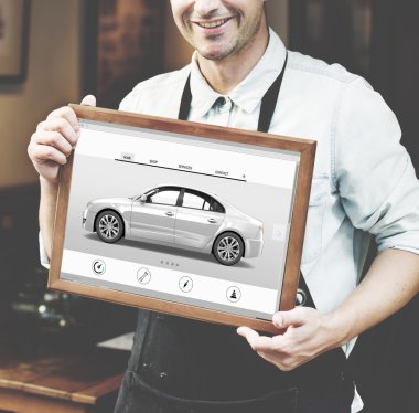 Garson restoran yakınında kurulu ile