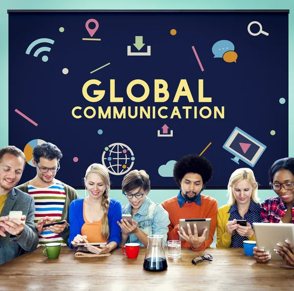 Różnorodność ludzi z globalnej komunikacji koncepcja — Zdjęcie stockowe