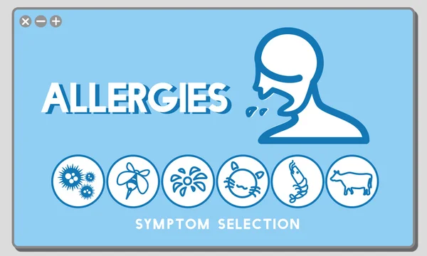 Plantilla con concepto de alergias —  Fotos de Stock