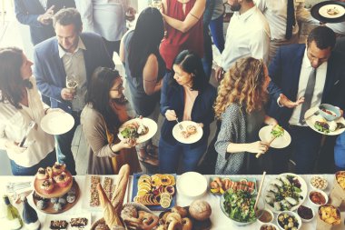 Resepsiyon yemek yeme çeşitlilik insanlar