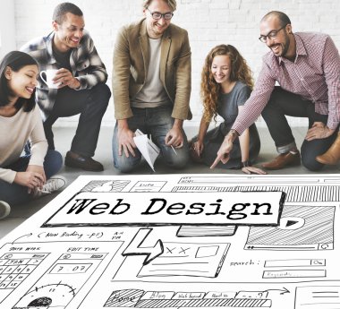 Poster ve web tasarımı ile çalışma tasarımcılar