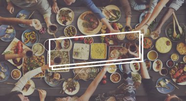 insanlar ve rozeti ile gıda