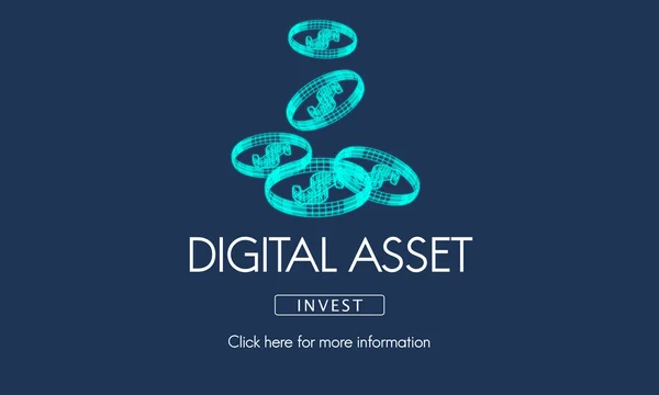 Vorlage mit digitalem Asset-Konzept — Stockfoto