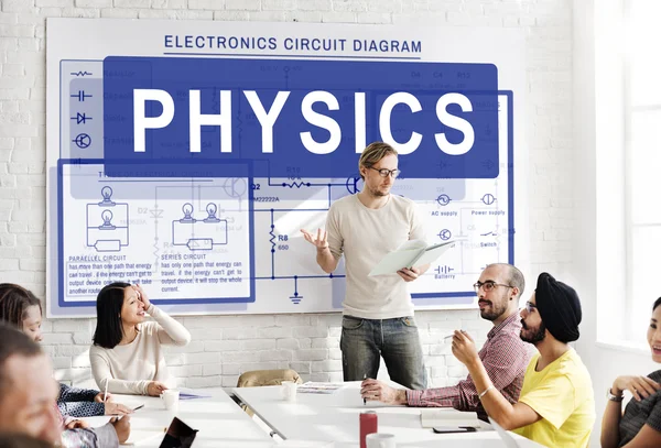 Zakelijke bijeenkomst met natuurkunde — Stockfoto