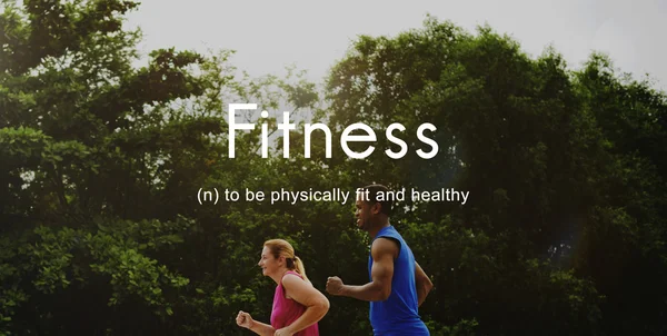 Couple doing physical activity together — Stock Photo, Image