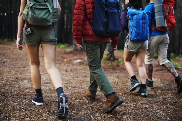 Les gens marchent dans la nature — Photo