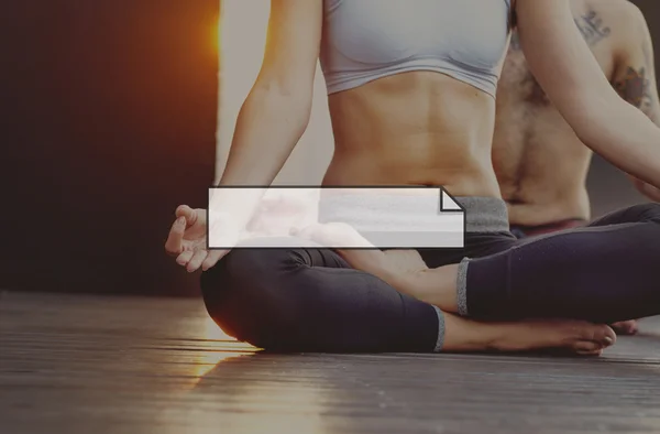 Konzept für Yoga-Übungen — Stockfoto