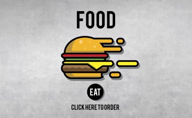 grafik ve renkli burger 